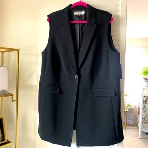 Tahari Black Women’s Long Vest